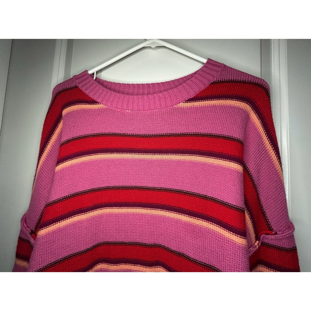 BDG Knitted Pink Striped Crewneck Pullover Sweater Sz Womens Medium No Flaws